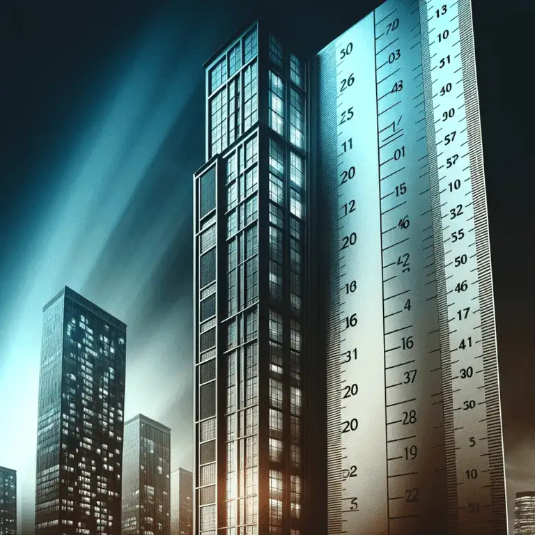 High rise with ruler